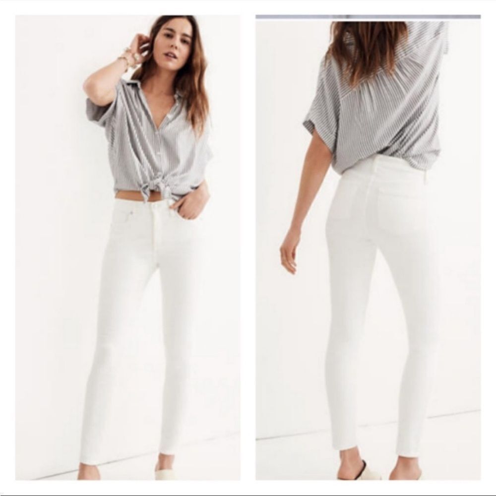 Madewell HIgh Riser Skinny in Pure White 28